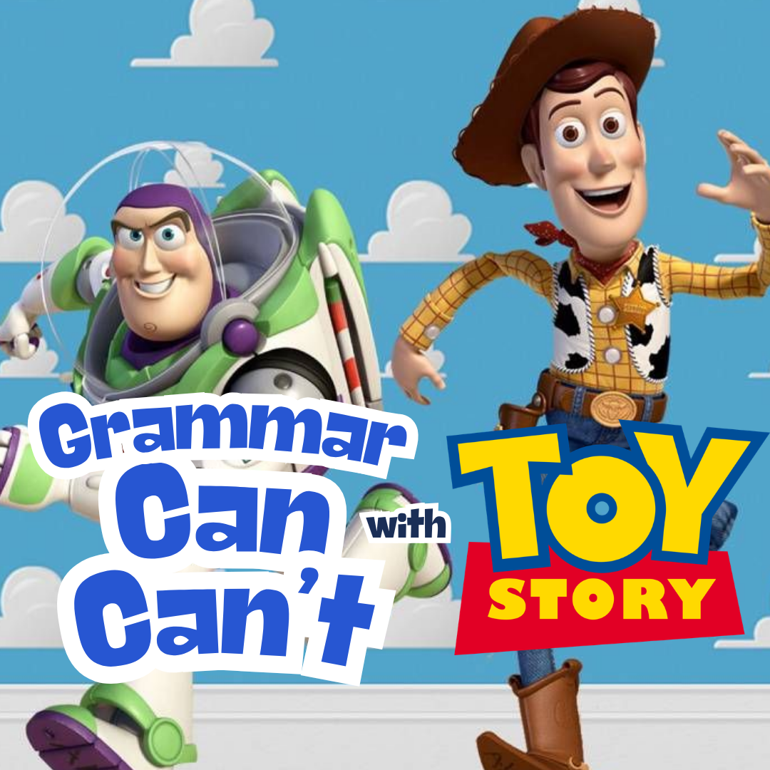 Atividade de can e can't com Toy Story