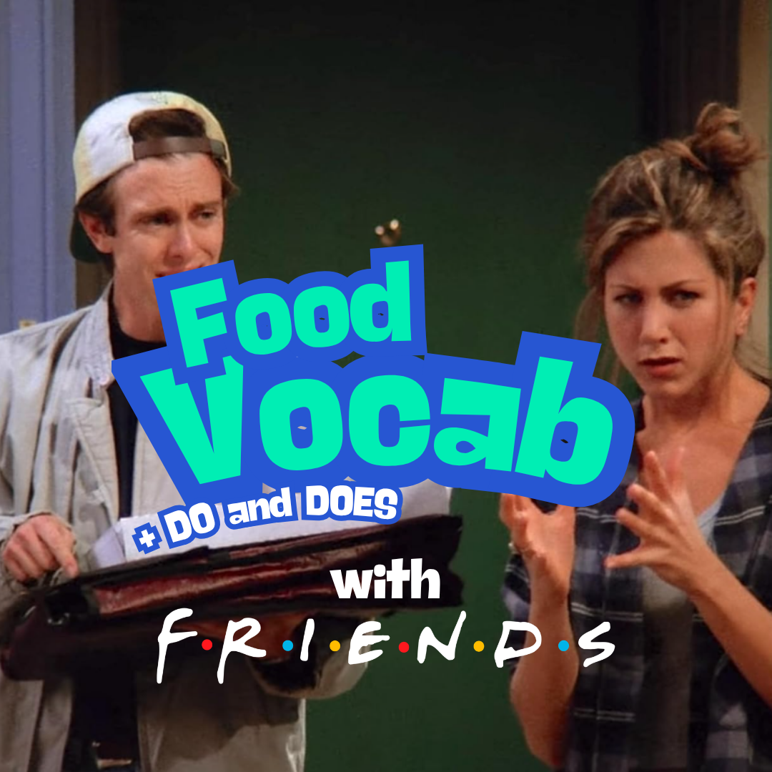 Atividade de vocabulário de comida criada a partir de Friends